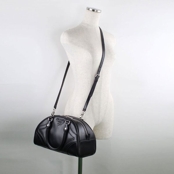 3 Prada Handbag Shoulder Bag 2way Black