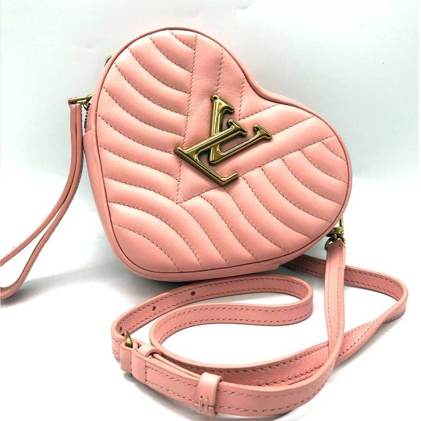 3 lv240322 4r Louis Vuitton New Wave Heart Shoulder Bag Pink