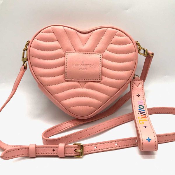 3 lv240322 4r 01 Louis Vuitton New Wave Heart Shoulder Bag Pink