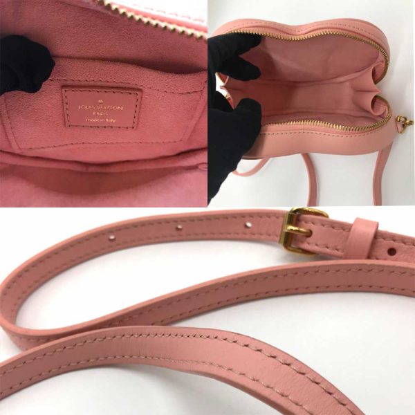 3 lv240322 4r 04 Louis Vuitton New Wave Heart Shoulder Bag Pink