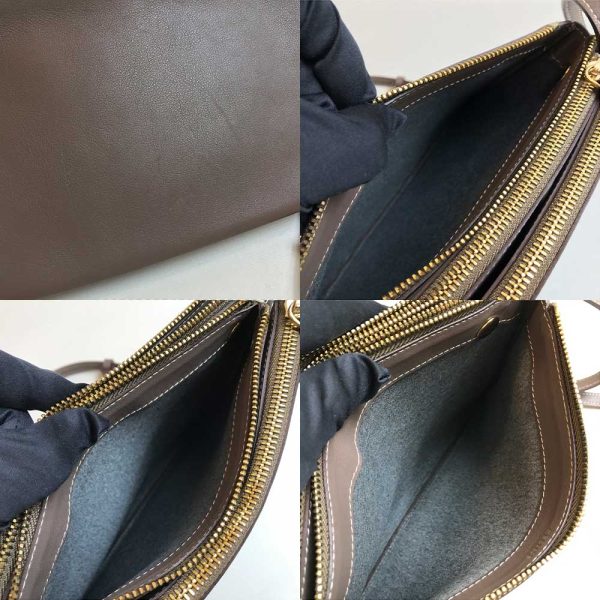 3 ot230810 1m 05 Celine Trio Leather Shoulder Bag Greige