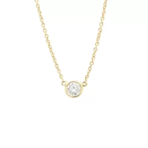 32011237 TIFFANYCo Tiffany Vis the Yard Necklace Pendant K18YG Gold 1PD Diamond 021ct I Color VS1