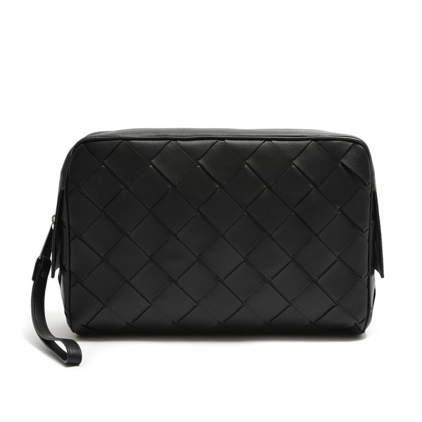 359236 1 Bottega Veneta Intrecciato Clutch Pouch Bag Black