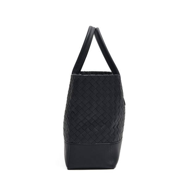 382086 2 Bottega Veneta Intrecciato Tote Bag Dark Navy