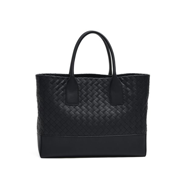 382086 3 Bottega Veneta Intrecciato Tote Bag Dark Navy