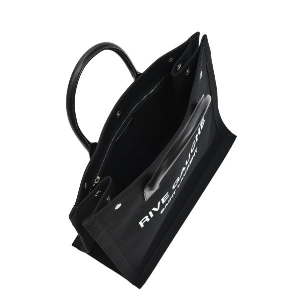 383264 6 1 Saint Laurent Rive Gauche Mens Tote Bag Black