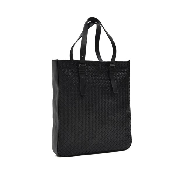 394811 2 Bottega Veneta Vertical Tote Bag Black