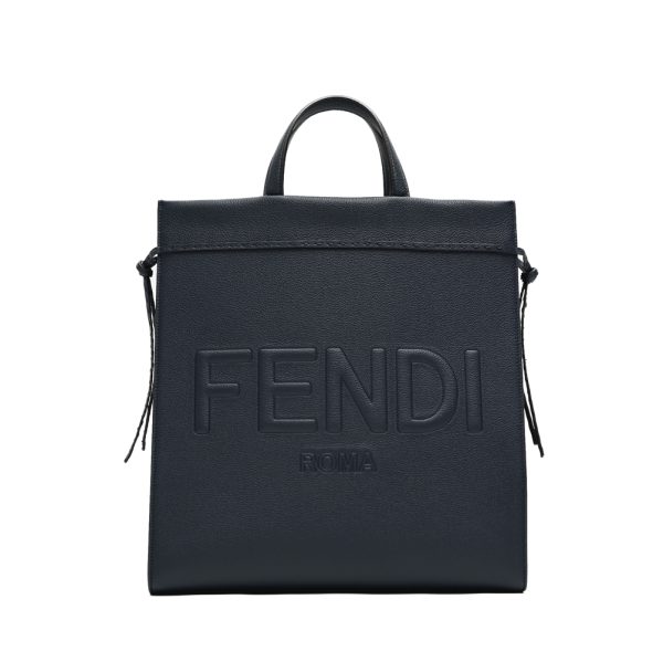 396136 1 Fendi Roma Tote Shoulder Bag Black