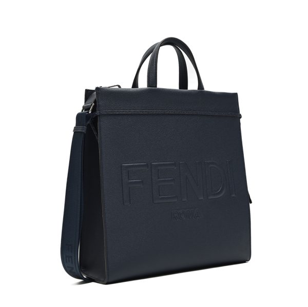 396136 9 Fendi Roma Tote Shoulder Bag Black