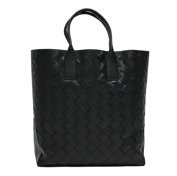 396164 1 Bottega Veneta Big Vertical Maxi Mens Tote Bag Black