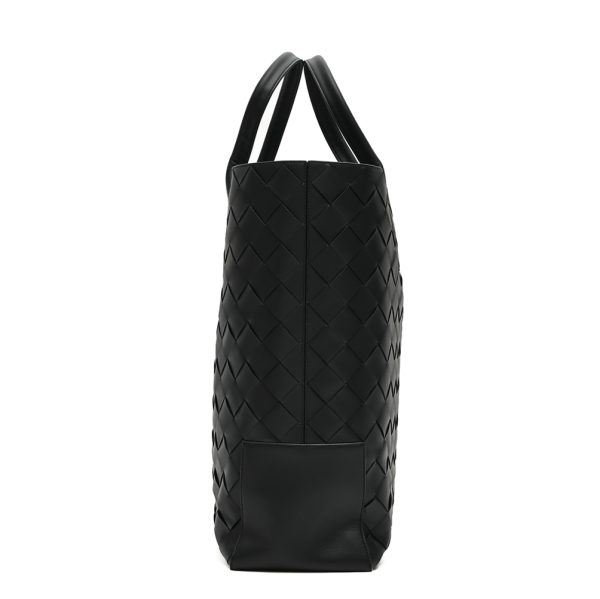 396164 3 Bottega Veneta Big Vertical Maxi Mens Tote Bag Black