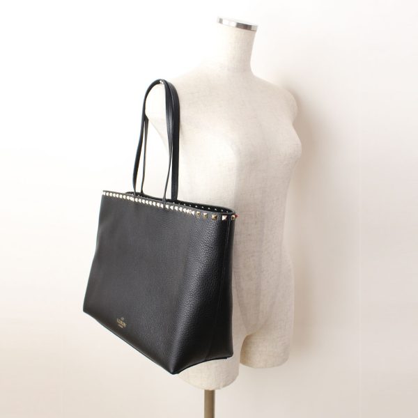 4 Valentino Tote Bag Studded Black