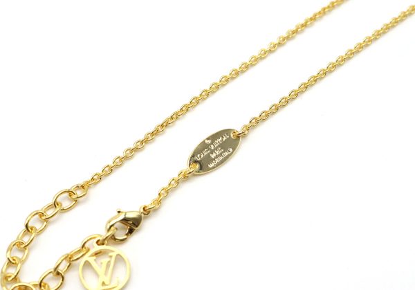 4 Louis Vuitton Essential Necklace Pendant Gp Gold