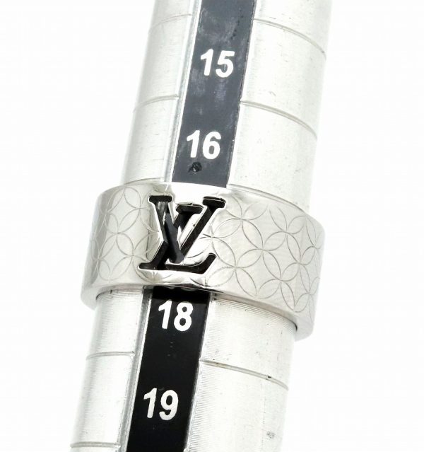 4 Louis Vuitton Berg Champs Elysees Ring SS Stainless Steel Silver