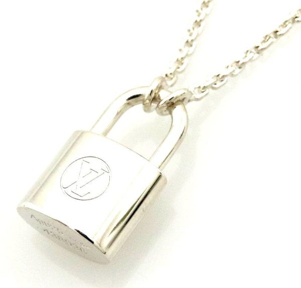 4 Louis Vuitton Pendantif Lockit Necklace Pendant Silver