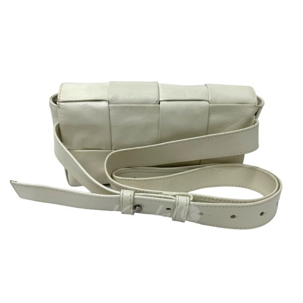 4 Bottega Veneta Cassette Belt White Bag