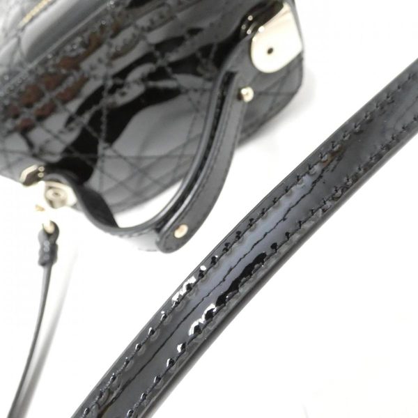 6 Christian Dior Micro Lady Dior Vanity Case Bag Black