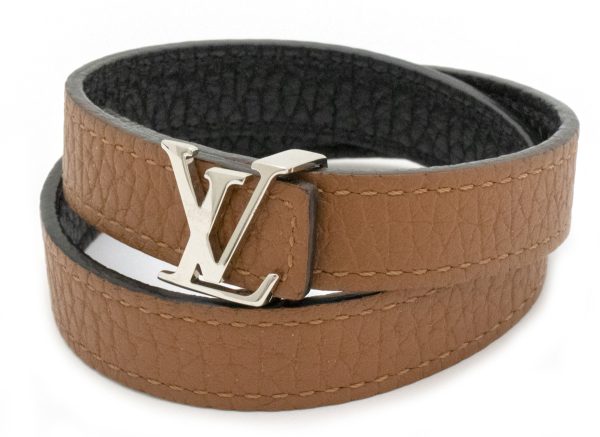 6 Louis Vuitton Bracelet Double Wrap Taurillon Leather BlackBrown