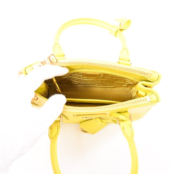 6085445 4 Prada 2way Handbag Saffiano GP Yellow