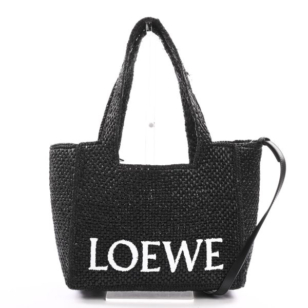 6098182 1 Loewe Font Tote Medium Tote Bag Black