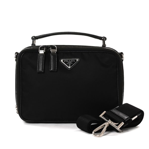 6102346 1 Prada 2way Handbag Nero Testuto