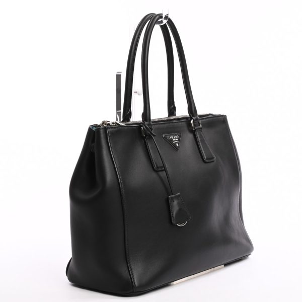 6103073 2 Prada 2way Handbag Nero Calf