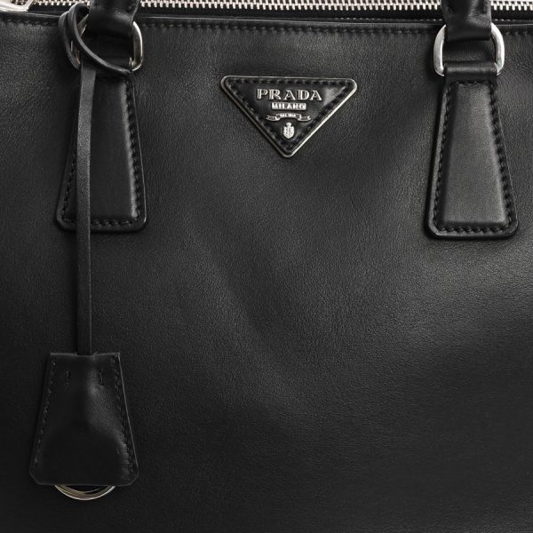 6103073 7 Prada 2way Handbag Nero Calf