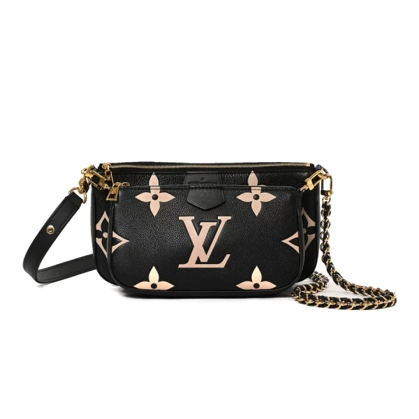 6106044 1 Louis Vuitton Multi Pochette Accessoire Shoulder Bag M45777 BlackBeige