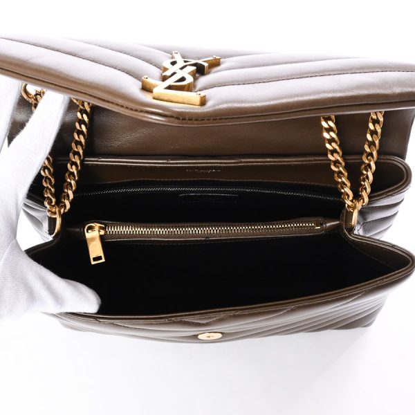 6106955 4 Saint Laurent Lulu Medium Shoulder Bag Brown