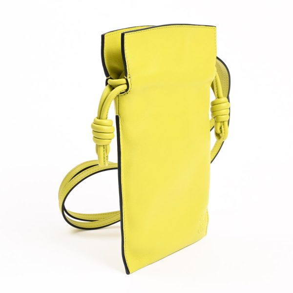 6107205 2 Loewe Flamenco Pocket Shoulder Bag Nappa Lime Yellow