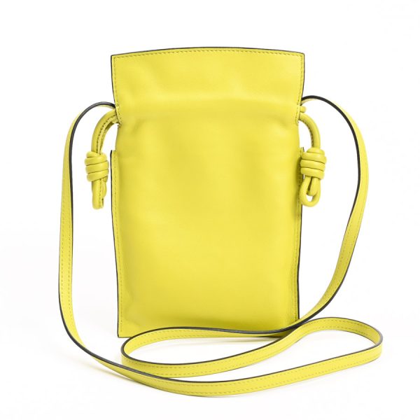 6107205 3 Loewe Flamenco Pocket Shoulder Bag Nappa Lime Yellow