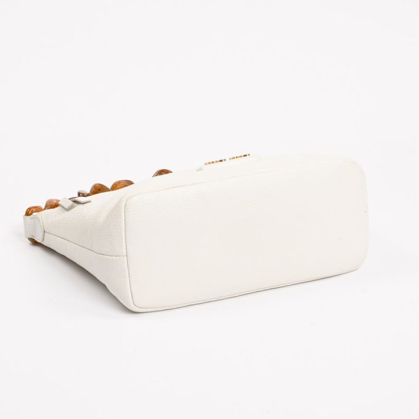 6107210 5 Miu Miu Madras Shoulder Bag White Handbag