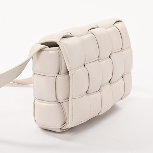 6107217 2 Bottega Veneta Padded Cassette Shoulder Bag White