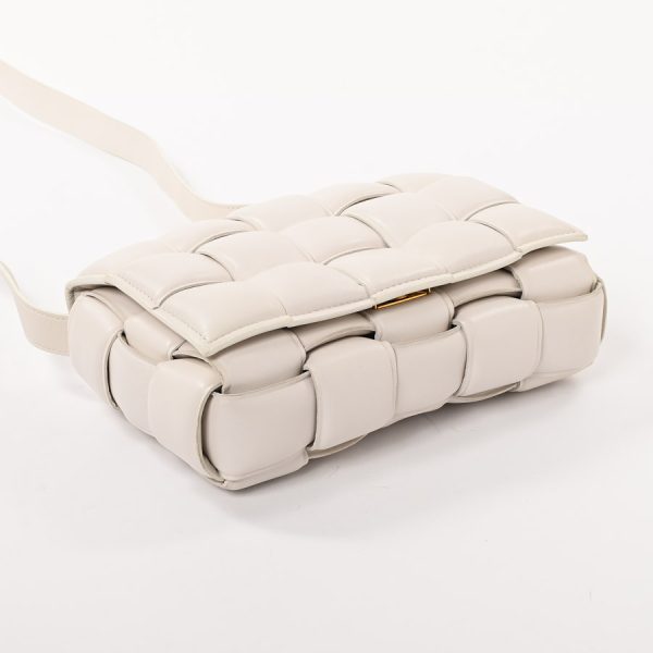 6107217 5 Bottega Veneta Padded Cassette Shoulder Bag White