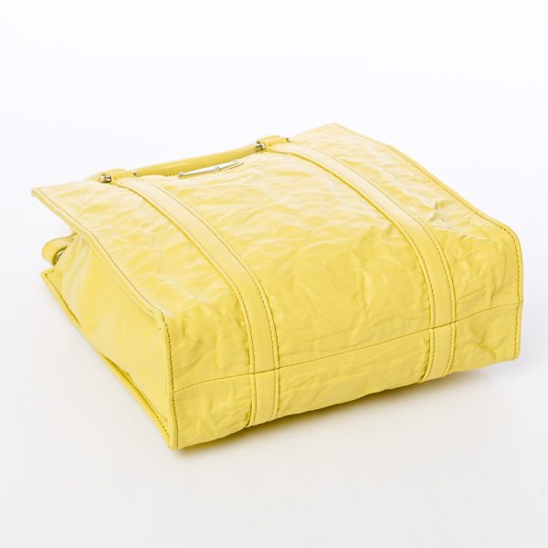 6107385 5 Prada 2way Bag Tote Bag Yellow Calf