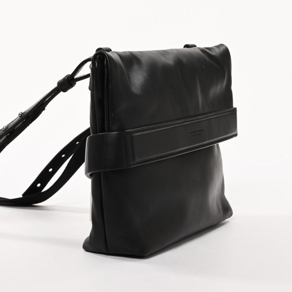 6107826 2 Bottega Veneta Long Shoulder Bag Black Calf