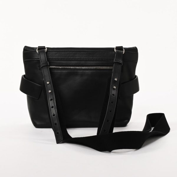 6107826 3 Bottega Veneta Long Shoulder Bag Black Calf