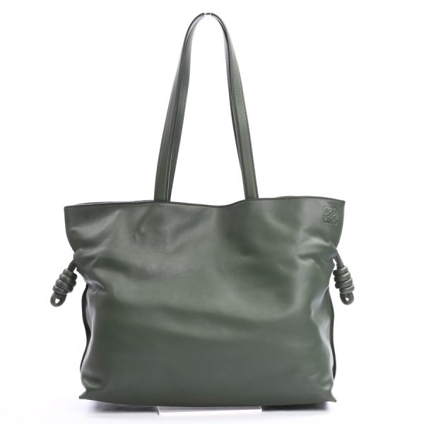 6108614 1 Loewe Flamenco Clutch Large Shoulder Bag Green