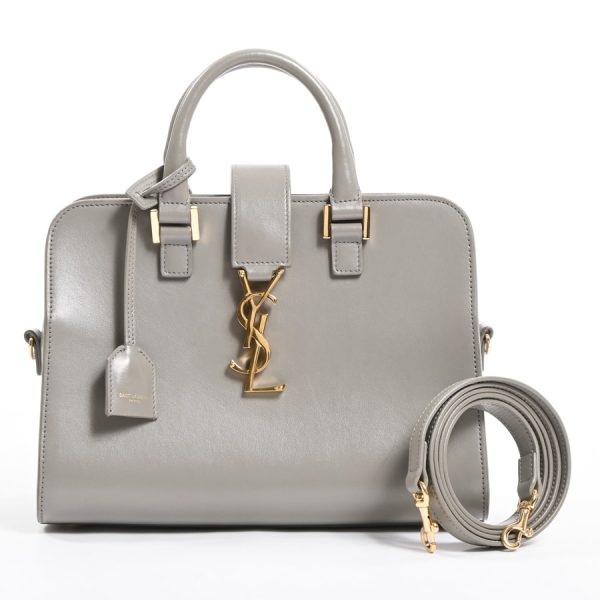 6109642 1 Saint Laurent Baby Cabas Handbag Gray