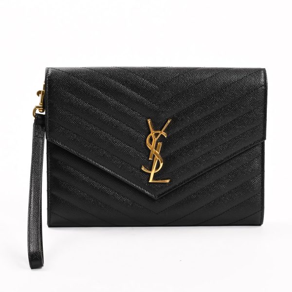 6110268 1 Saint Laurent Clutch Bag Black Handbag