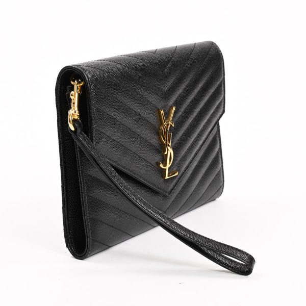 6110268 2 Saint Laurent Clutch Bag Black Handbag