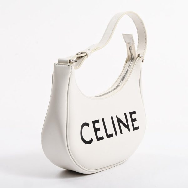 6111416 2 Celine Ava Shoulder Bag White Calf