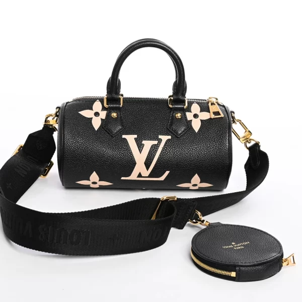 6112023 3 Louis Vuitton Papillon BB shoulder bag M45980 BlackBeige