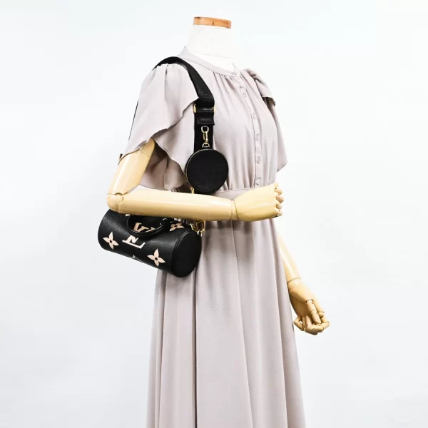 6112023 6 Louis Vuitton Papillon BB shoulder bag M45980 BlackBeige