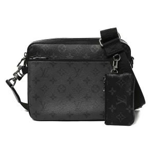 6112243 1 Louis Vuitton Surenne MM calf leather Tote Bag Noir Black Brown