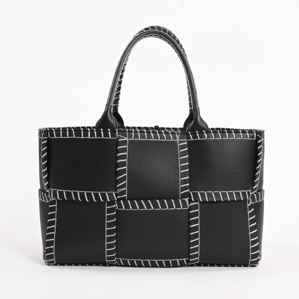 6112867 3 Bottega Veneta Small Arco Tote Bag Black