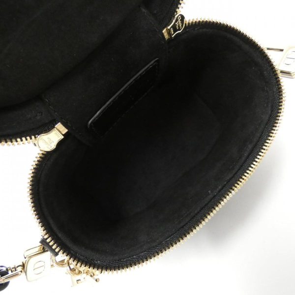 7 Christian Dior Micro Lady Dior Vanity Case Bag Black
