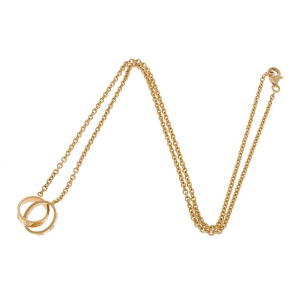 7 Cartier Baby Love Necklace 18k K18 YellowGold