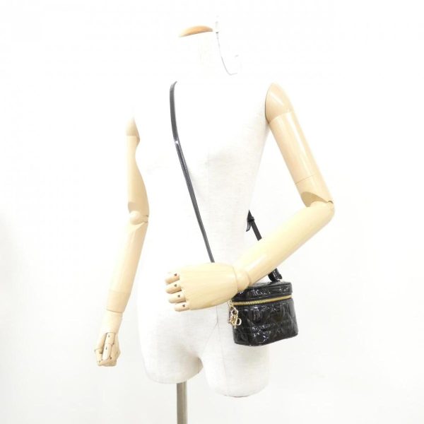 8 Christian Dior Micro Lady Dior Vanity Case Bag Black