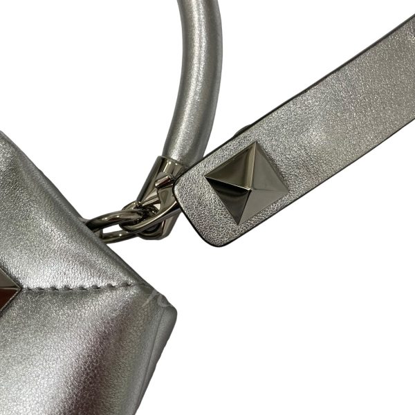 8 Valentino Roman Studs Metallic Nappa Leather Small Handle Bag